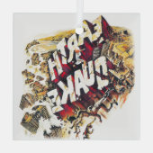 Ornement en verre de TREMBLEMENT DE TERRE (Verso)