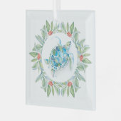 Ornement En Verre Décor de Noël Tortue de mer (Avant gauche)