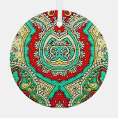 Ornement En Verre Décor néon arabesque : style années 80. (Verso)