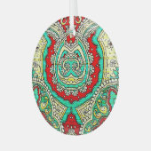 Ornement En Verre Décor néon arabesque : style années 80. (Avant gauche)