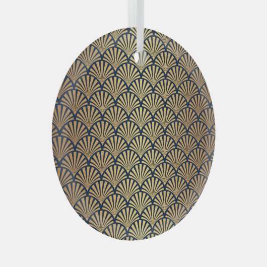 Ornement En Verre Dégradé or : Art Déco sans couture (Avant droite)