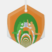 Ornement En Verre Dernières idées de cricket en Inde (Recto)