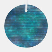 Ornement En Verre Design arrière - plan bleu abstrait créatif. (Verso)