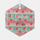 Ornement En Verre Design de Noël Red Bauble (Recto)