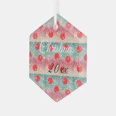 Ornement En Verre Design de Noël Red Bauble (Avant gauche)