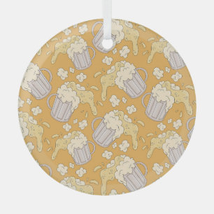 Ornement En Verre Dessin de bière : Vintage sans fil.