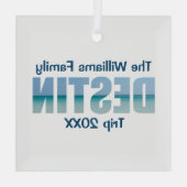 Ornement En Verre Destin Plage vacances Keepsaké Noël (Verso)