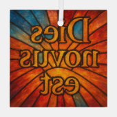 Ornement En Verre Dies Novus Est C'est un nouveau jour "verre tendu" (Verso)