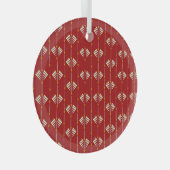 Ornement En Verre Digital Mughal : Textile Plante Artwork. (Avant droite)