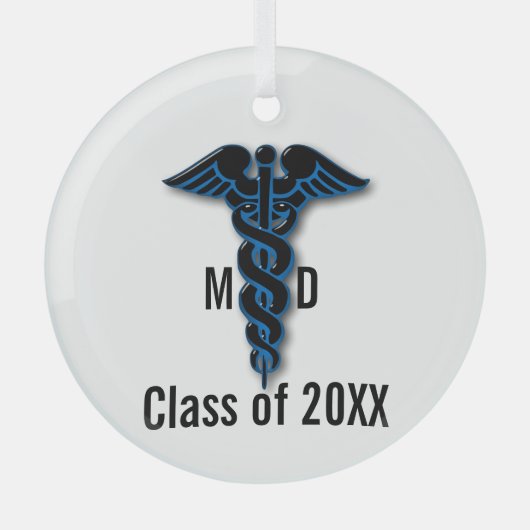 Ornement En Verre Diplôme Médicale (Recto)