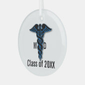 Ornement En Verre Diplôme Médicale (Avant gauche)