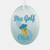Ornement En Verre Disc Golf Chick #3 (Avant gauche)