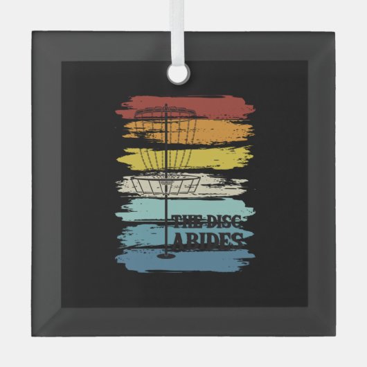 Ornement En Verre Disque Golf Rétro (Recto)