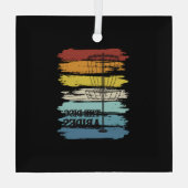 Ornement En Verre Disque Golf Rétro (Verso)