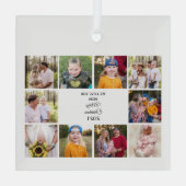 Ornement En Verre Dix photos Nous t'aimons Maman Noël (Verso)