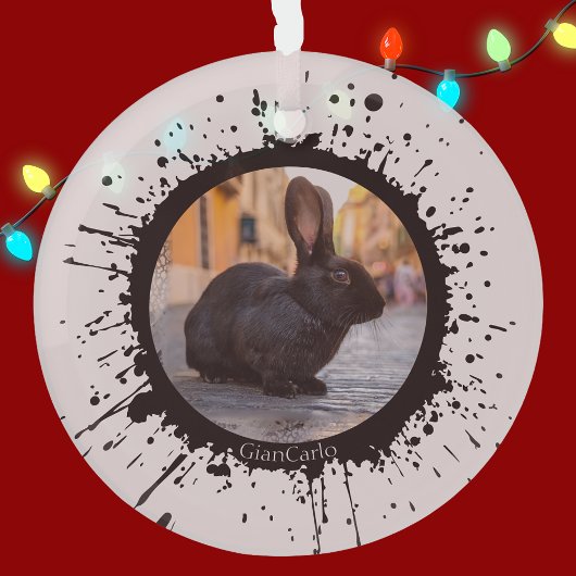 Ornement En Verre do-it-yourself lapin en Italie Noël