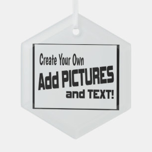 Ornement En Verre do-it-yourself photo personnalisée Noël