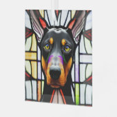 Ornement En Verre Doberman Pinscher Chien "Verre Tiré" (Avant gauche)