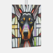 Ornement En Verre Doberman Pinscher Chien "Verre Tiré" (Avant droite)