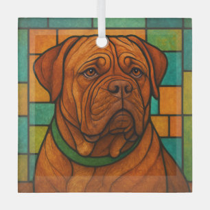 Ornement En Verre Dogue de Bordeaux "Verre Tressé"