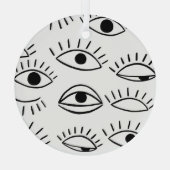 Ornement En Verre Doodle eye, motif créatif sans couture. (Verso)