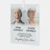 Ornement En Verre Double photo commémorative Noël (Avant gauche)