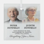 Ornement En Verre Double photo commémorative Noël (Recto)