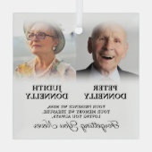 Ornement En Verre Double photo commémorative Noël (Verso)