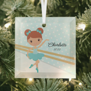 Ornement En Verre Douce Ballerine Danse de Ballet de Noël