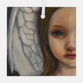 Ornement En Verre douce fille ange (Verso)