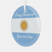 Ornement En Verre Drapeau argentin verre ornement arbre de Noël (Avant gauche)