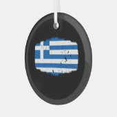 Ornement En Verre Drapeau de la Grèce (Avant gauche)