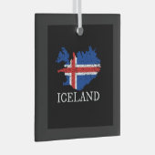 Ornement En Verre Drapeau Islande (Avant droite)