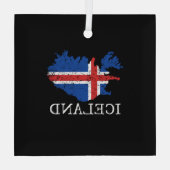 Ornement En Verre Drapeau Islande (Verso)