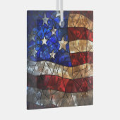 Ornement En Verre Drapeau patriotique américain (Avant droite)