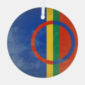 Ornement En Verre Drapeau Sami (Verso)