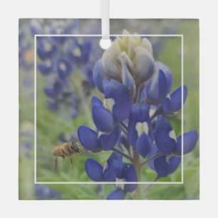 Ornement en verre du Texas Bluebonnet
