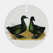 Ornement En Verre Ducks : Cayuga Pair (Verso)