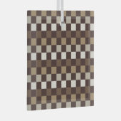 Ornement En Verre Earthy minerals checkerboard pattern (Avant droite)
