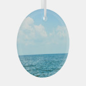 Ornement En Verre Eau Océanique, Ciel bleu clair. (Avant droite)