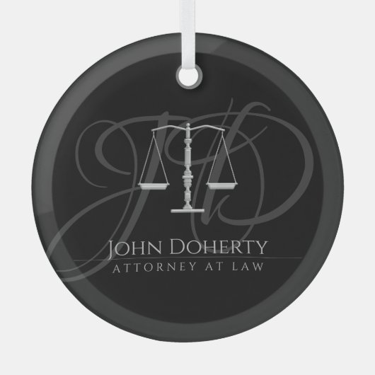 Ornement En Verre Échelles de justice | Droit (Recto)