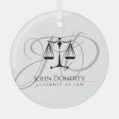 Ornement En Verre Échelles de justice | Droit (Recto)