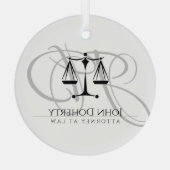 Ornement En Verre Échelles de justice | Droit (Verso)