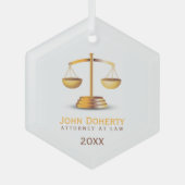 Ornement En Verre Échelles de justice | Droit (Recto)