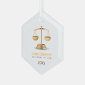 Ornement En Verre Échelles de justice | Droit (Avant gauche)