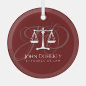 Ornement En Verre Échelles de justice | Droit (Recto)