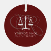 Ornement En Verre Échelles de justice | Droit (Verso)