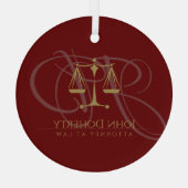 Ornement En Verre Échelles de justice | Droit (Verso)