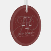 Ornement En Verre Échelles de justice | Droit (Avant droite)