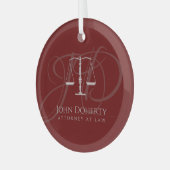 Ornement En Verre Échelles de justice | Droit (Avant gauche)